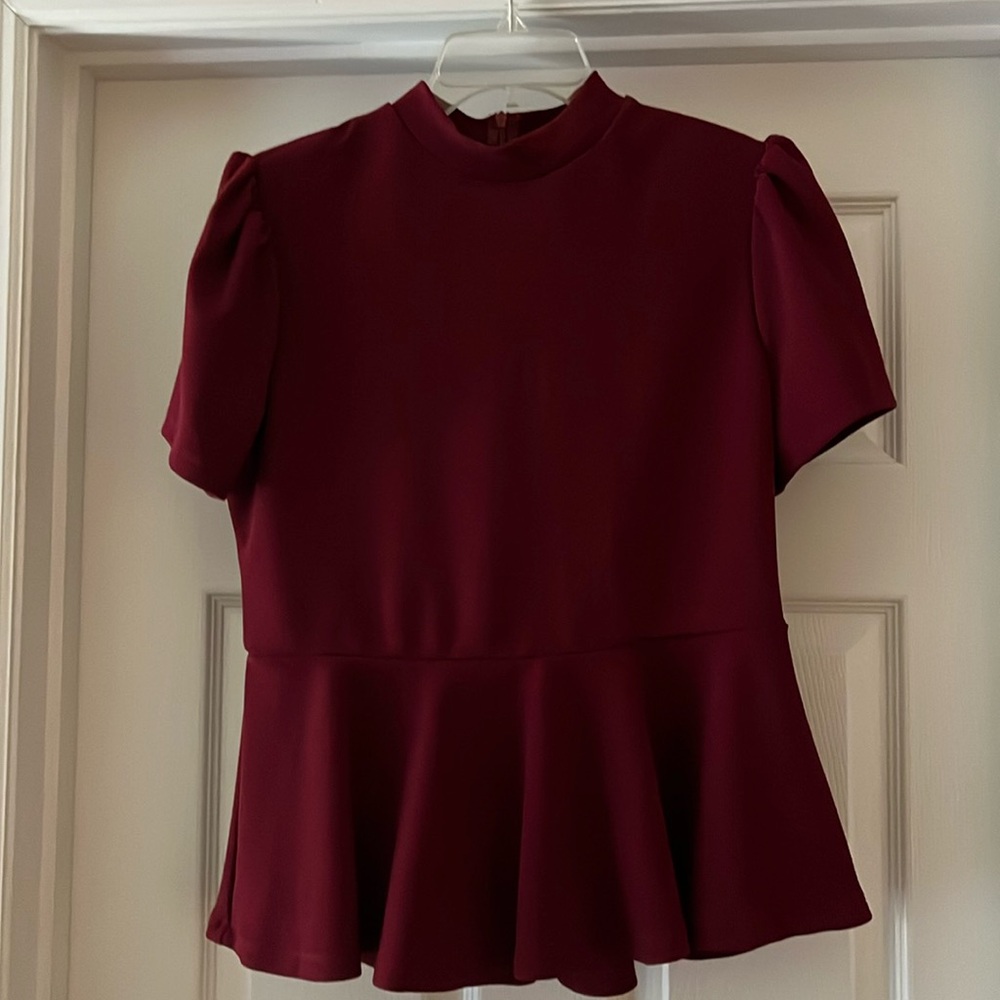 Burgundy Peplum top